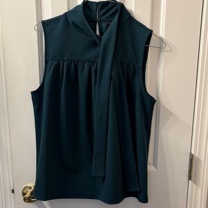 Ann Taylor Dark Teal Sleeveless Blouse